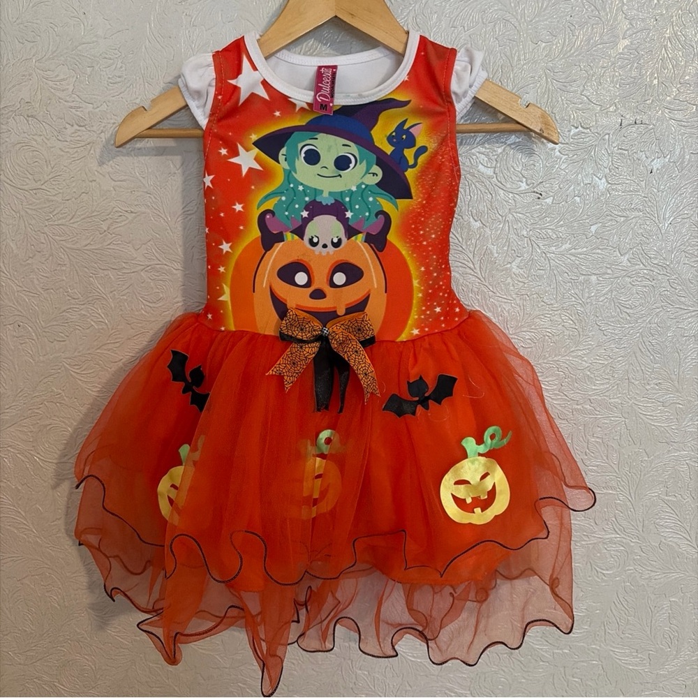 Dulcesita girls lighted Halloween costume dress size M (8)